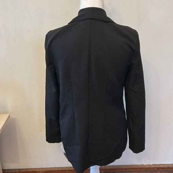 Alfani deep black button front blazer Size SP New - Picture 6 of 11